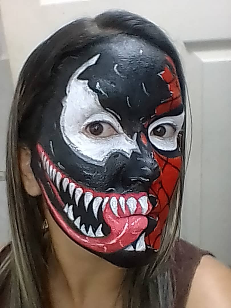 Maquillaje art stico Spaider man VS Venom Spaider man VS Venom